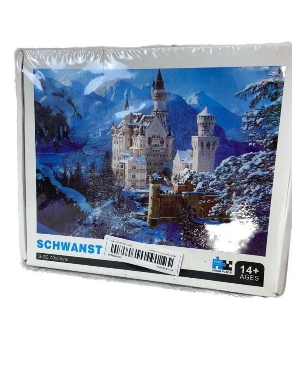 Kanglejia Jigsaw Puzzle 1000 Pieces Neuschwanstein Castle Germany Snow Landscape